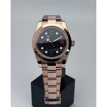 Custom Seiko Mod • No Logo Poker Rose Gold Oyster Perpetual • 39mm